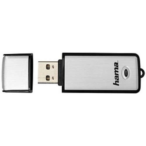 hama USB-Stick Fancy silber, schwarz 16 GB