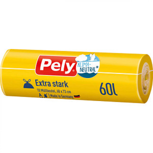 Pely Müllbeutel Extra stark 60,0 l transparent, 10 St.