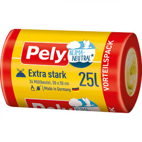 Pely Müllbeutel Extra stark 25,0 l transparent, 34 St.