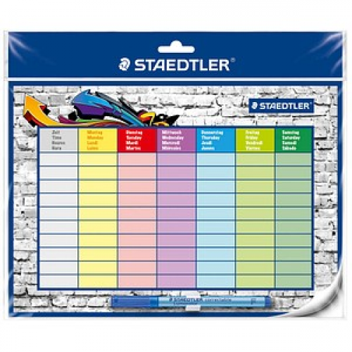 STAEDTLER 641 SP Stundenplaner, Tageseinteilung 29,6 x 20,9 cm