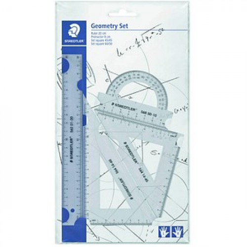 STAEDTLER Lineal-Set 569 PB transparent