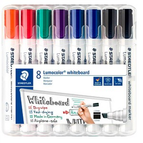 STAEDTLER 351 B WP8X Whiteboard-Marker farbsortiert 2,0 - 5,0 mm, 8 St.