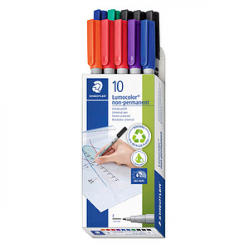 STAEDTLER Lumocolor Folienstifte-Set farbsortiert non-permanent 10 St.