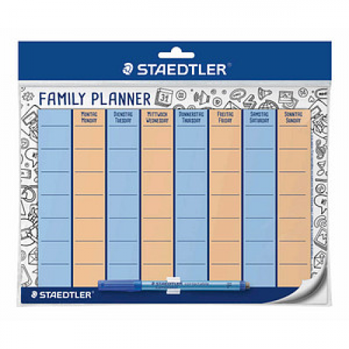 STAEDTLER Lumocolor Family Wochenplaner, Tageseinteilung 31,0 x 25,5 cm