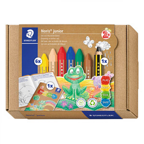 STAEDTLER Noris® junior 61 C1 Wachsmalstifte farbsortiert, 1 Set