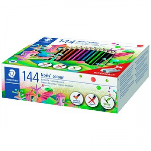 STAEDTLER Noris® colour 185 Buntstifte farbsortiert, 144 St.