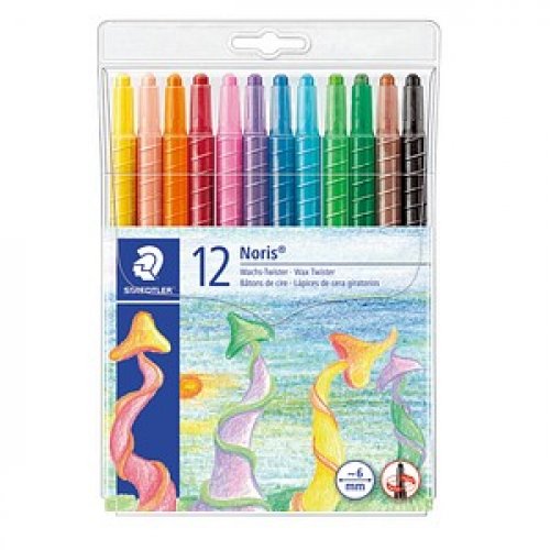 STAEDTLER Noris Club® 221 Wachsmalstifte farbsortiert, 12 St.