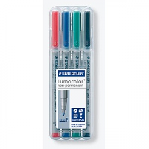 STAEDTLER Lumocolor Folienstifte-Set farbsortiert non-permanent 4 St.