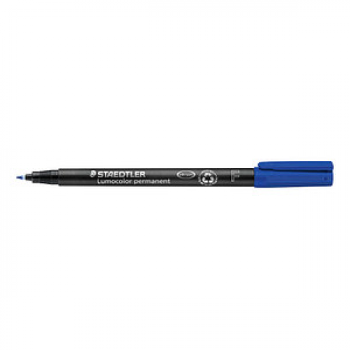 STAEDTLER Lumocolor Folienstift blau 0,6 mm permanent