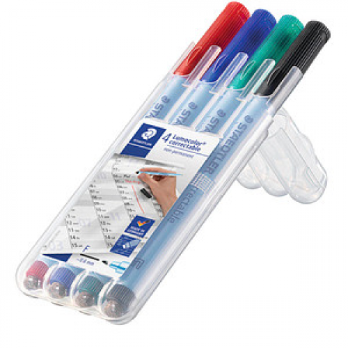 STAEDTLER Folienstifte farbsortiert non-permanent 4 St.