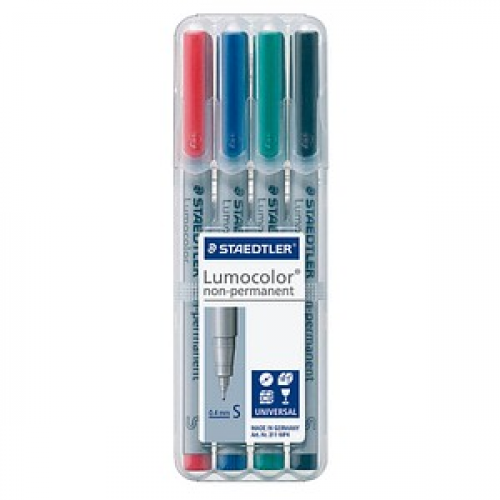 STAEDTLER Lumocolor Folienstifte-Set farbsortiert non-permanent 4 St.