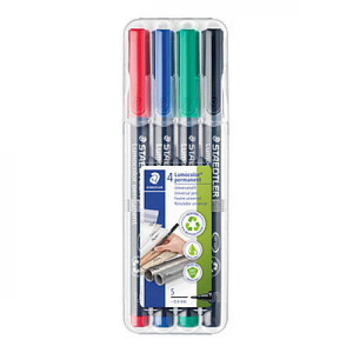 STAEDTLER Lumocolor Folienstifte-Set farbsortiert permanent 4 St.