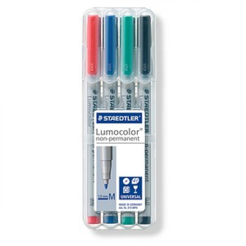 STAEDTLER Lumocolor Folienstifte-Set farbsortiert non-permanent 4 St.