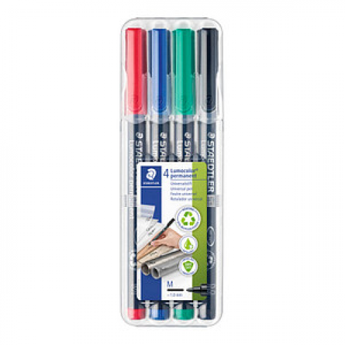 STAEDTLER Lumocolor Folienstifte-Set farbsortiert permanent 4 St.