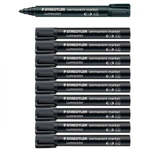 STAEDTLER Lumocolor Permanentmarker schwarz 2,0 mm, 10 St.