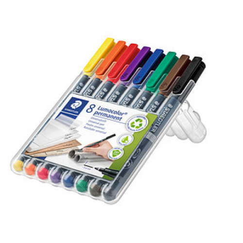 STAEDTLER Lumocolor Folienstifte-Set farbsortiert permanent 8 St.