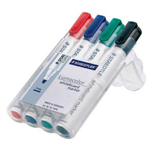 STAEDTLER Lumocolor Whiteboard-Marker farbsortiert 2,0 mm, 4 St.