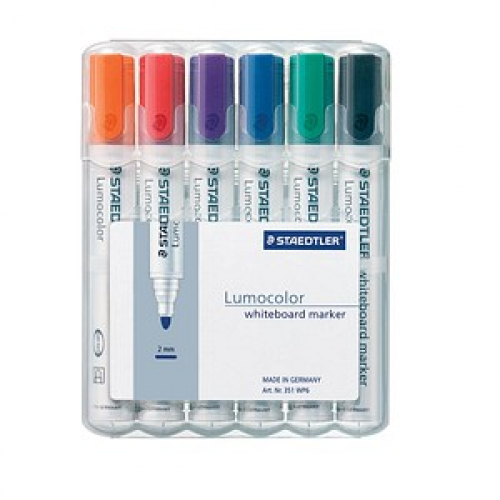 STAEDTLER Lumocolor Whiteboard-Marker farbsortiert 2,0 mm, 6 St.