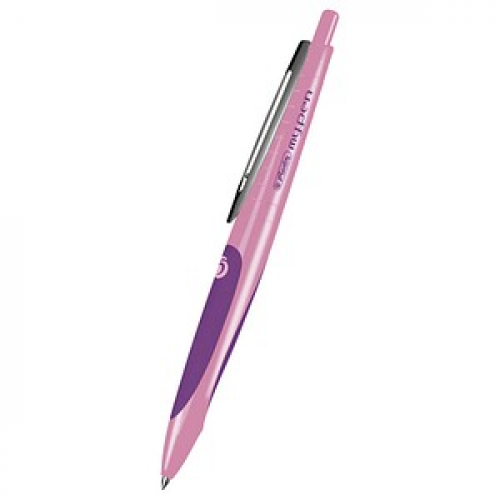 herlitz Kugelschreiber my.pen rose Schreibfarbe blau, 1 St.