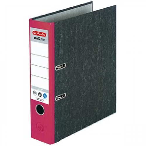 herlitz maX.file nature Ordner rot marmoriert Karton 8,0 cm DIN A4