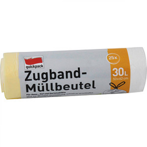 quickpack Müllbeutel 30,0 l gelb, 25 St.