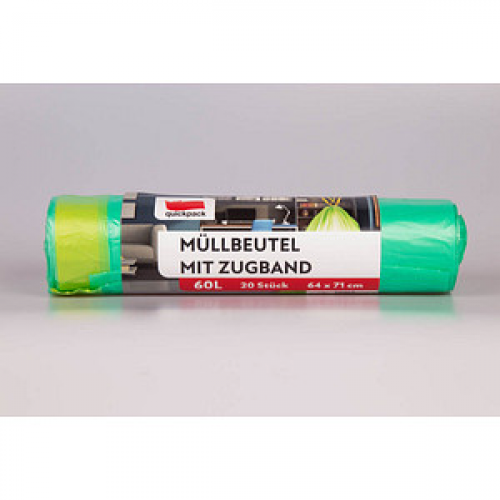 quickpack Müllbeutel 60,0 l grün, 20 St.