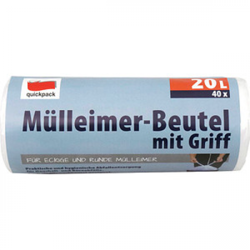 quickpack Müllbeutel 20,0 l transparent, 40 St.