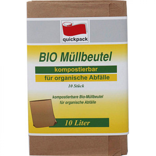 quickpack Biomüllbeutel 10,0 l braun 2,0 mm, 10 St.