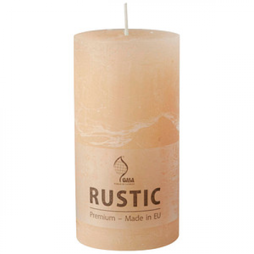 6 GALA Stumpenkerzen Rustic creme