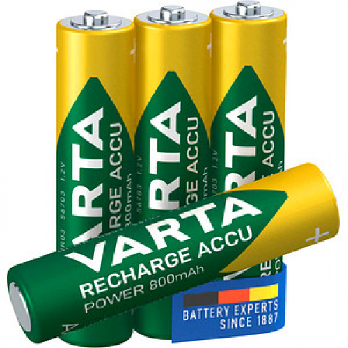 4 VARTA Akkus RECHARGE ACCU Power Micro AAA 800 mAh