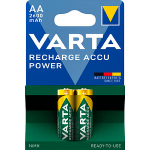 2 VARTA Akkus RECHARGE ACCU Power Mignon AA 2.600 mAh