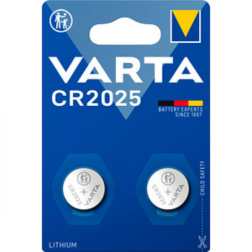 2 VARTA Knopfzellen CR2025 3,0 V