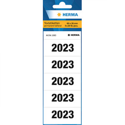 100 HERMA Inhaltsschilder 2023 weiß