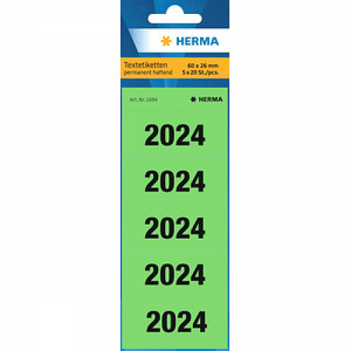 100 HERMA Inhaltsschilder 2024 grün