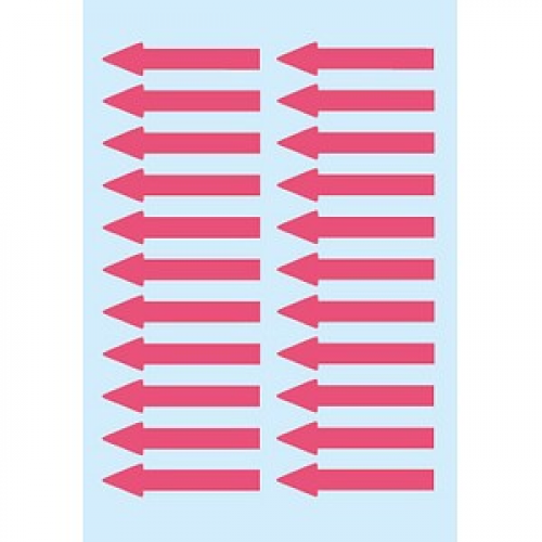 HERMA Hinweisetiketten 4143 Pfeile, leuchtrot 38,0 x 7,0 mm, 88 Etiketten