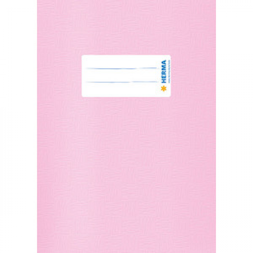 HERMA Heftumschlag mit Baststruktur rosa Kunststoff DIN A5