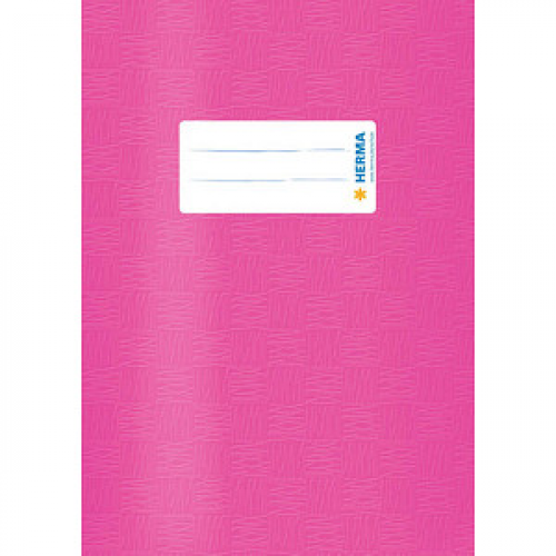 HERMA Heftumschlag mit Baststruktur pink Kunststoff DIN A5