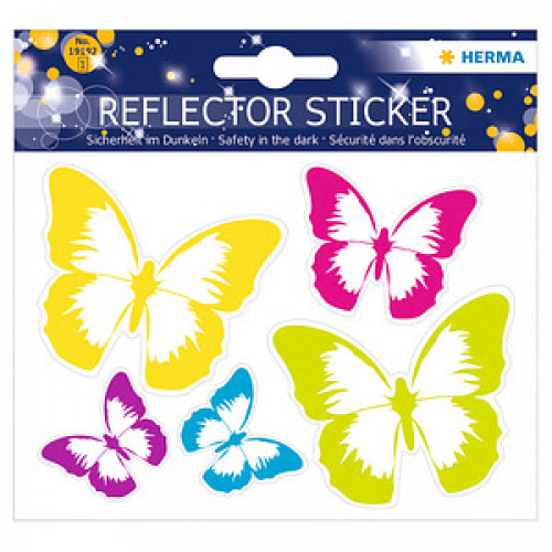 5 HERMA reflektierende Aufkleber Schmetterlinge