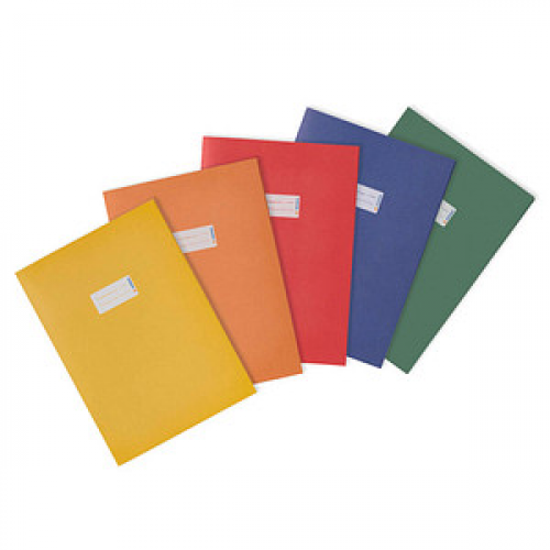 5 HERMA Heftumschläge farbsortiert Papier DIN A4