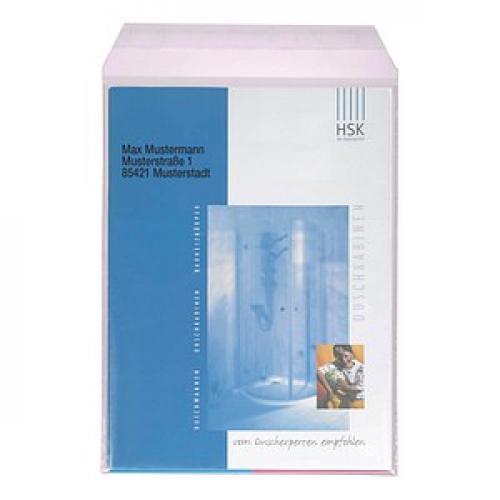 docuCARE® Folienversandtaschen DIN C4 ohne Fenster transparent 100 St.