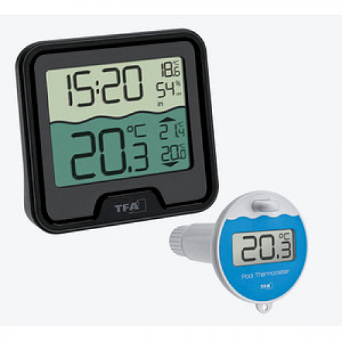 TFA® Poolthermometer 30.3066 MARBELLA schwarz