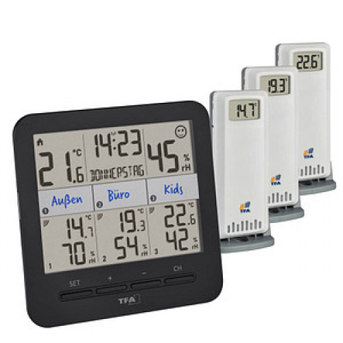 TFA® 30.3075 KLIMA@HOME 2 Hygrometer schwarz