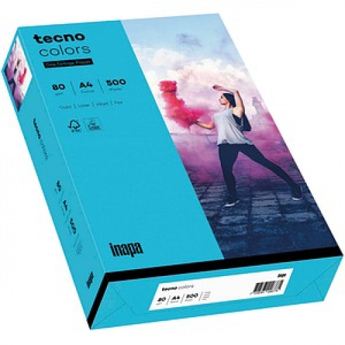 tecno Kopierpapier colors blau DIN A4 80 g/qm 500 Blatt