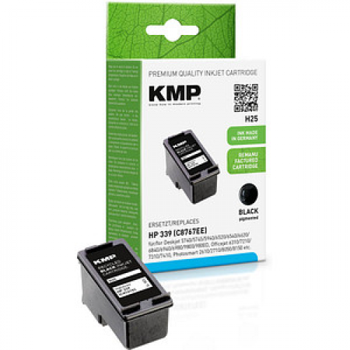 KMP H25  schwarz Druckerpatrone kompatibel zu HP 339 (C8767E)