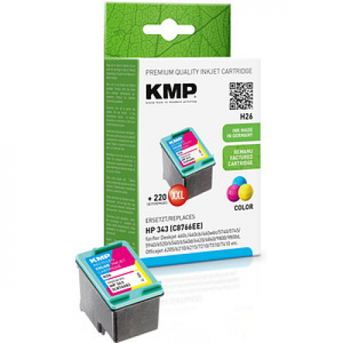 KMP H26  color Druckerpatrone kompatibel zu HP 343 (C8766E)