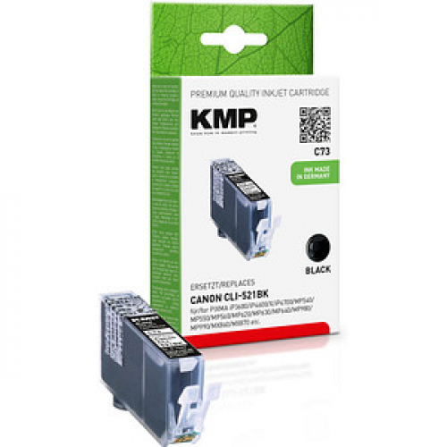 KMP C73  schwarz Druckerpatrone kompatibel zu Canon CLI-521 BK