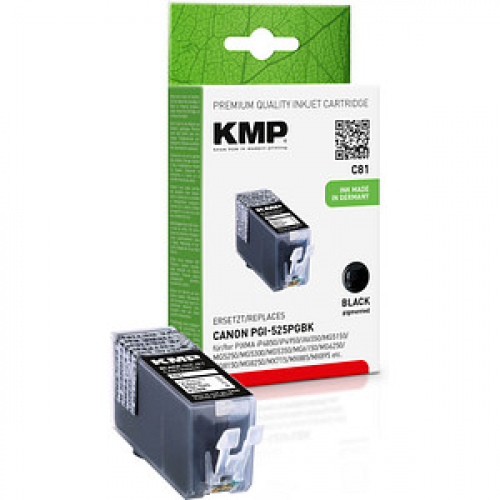 KMP C81  schwarz Druckerpatrone kompatibel zu Canon PGI-525 BK