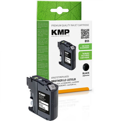 KMP B55  schwarz Druckerpatrone kompatibel zu brother LC-227XL BK