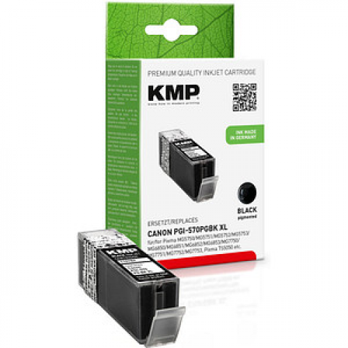 KMP C107BX  schwarz Druckerpatrone kompatibel zu Canon PGI-570 XL PGBK