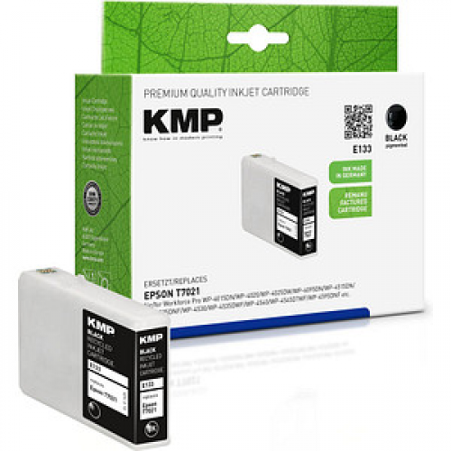 KMP E133  schwarz Druckerpatrone kompatibel zu EPSON T7021XL